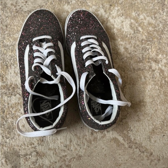 Vans black glitter trainers size 5 women’s girls. New without box. No returns - Picture 3 of 4